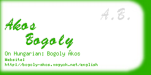 akos bogoly business card